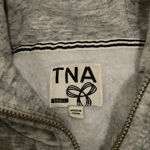 TNA-Small Size hoodie (white and reddish maroon)